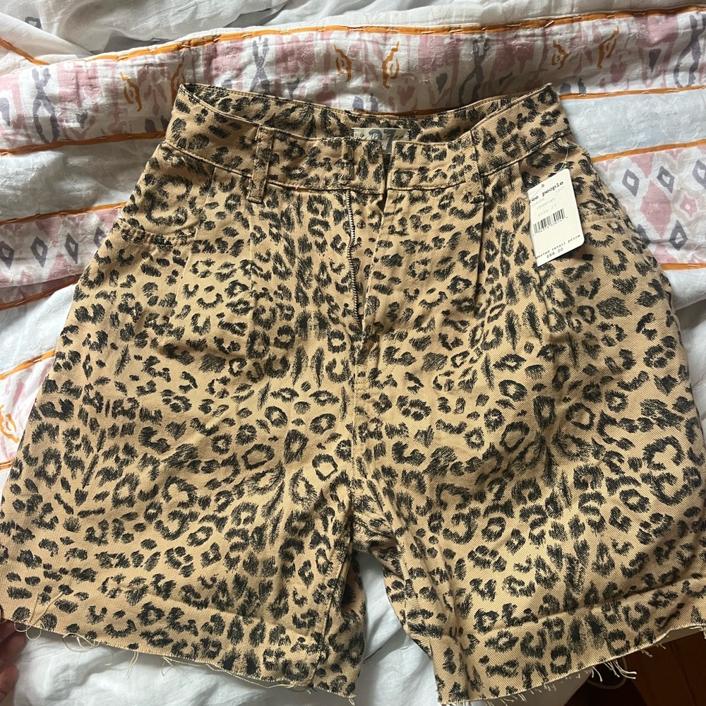 Free People Leopard Print Shorts